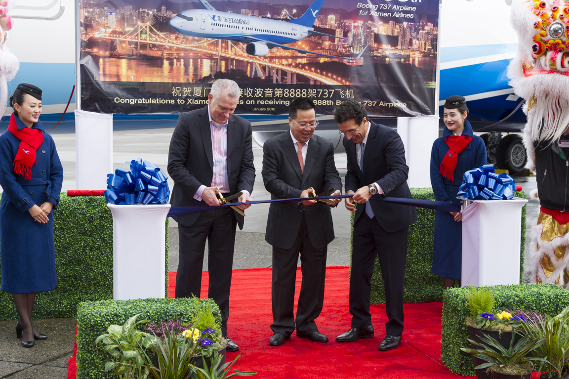 波音、厦门航空共同庆祝第8888架737交付